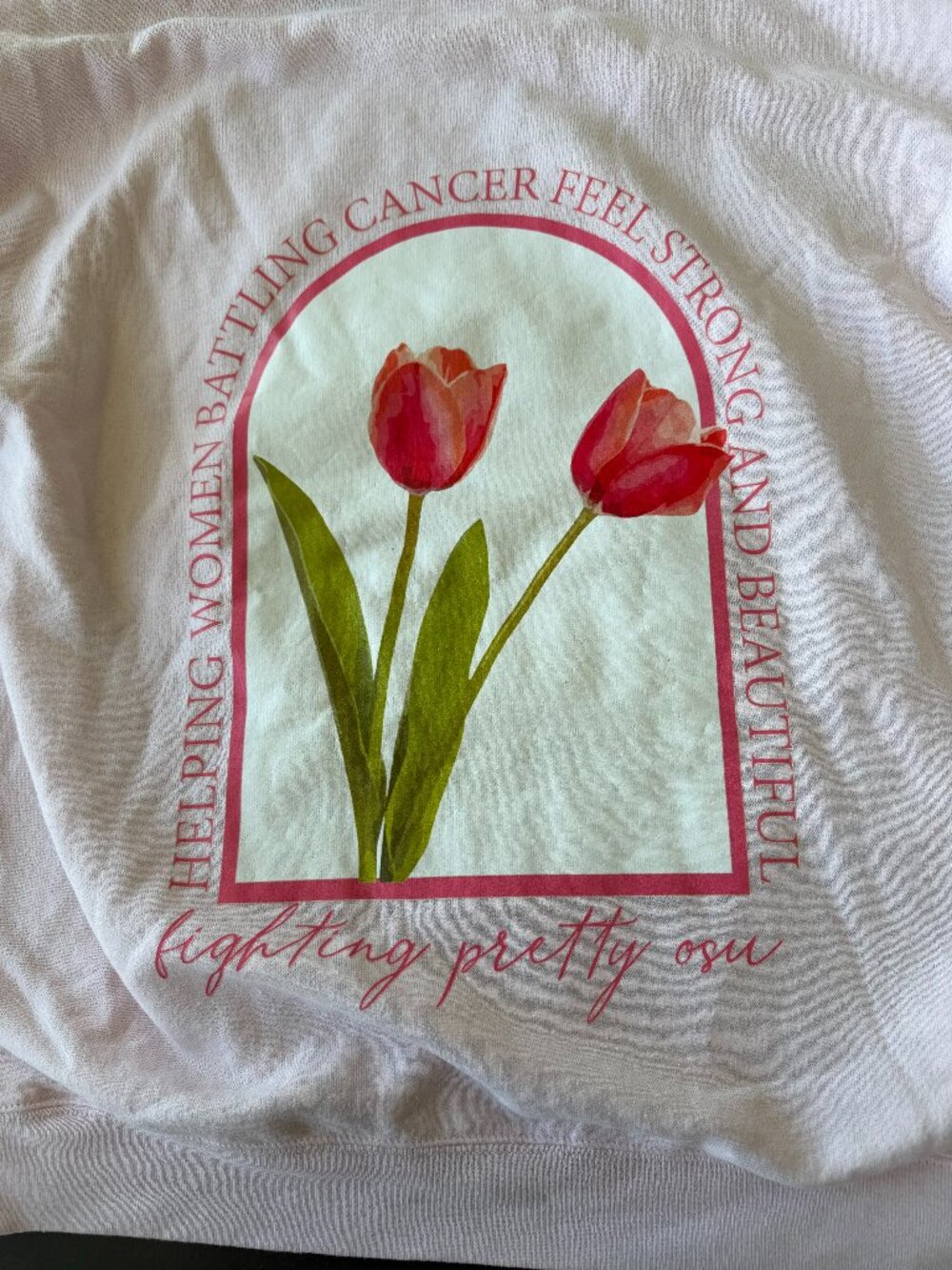 Fighting Pretty OSU Hoodie - Large - Pink Flowers